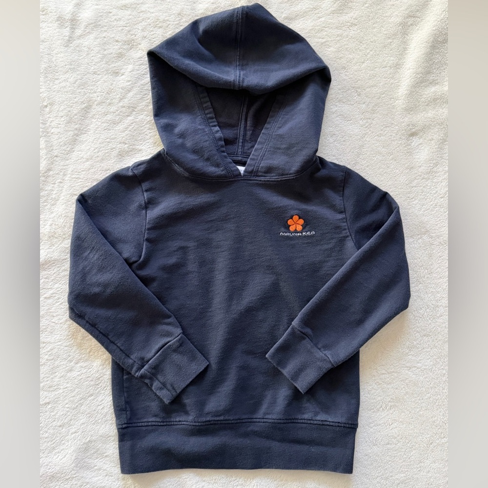Kids “Mauna Kea” Lightweight Navy Blue Hooded Sweatshirt